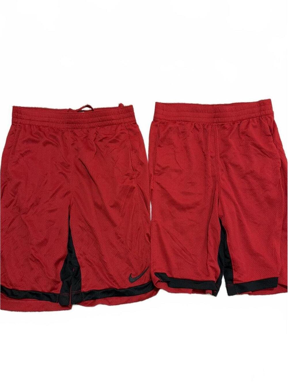 Nike Kids Boys Dri-FIT Shorts XL Red/Black Lot of 2 Bundle